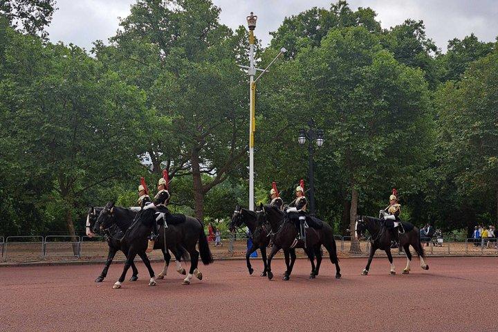 German tour of the Changing of the Guard in London at Buckingham Palace