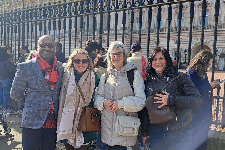 German tour of the Changing of the Guard in London at Buckingham Palace