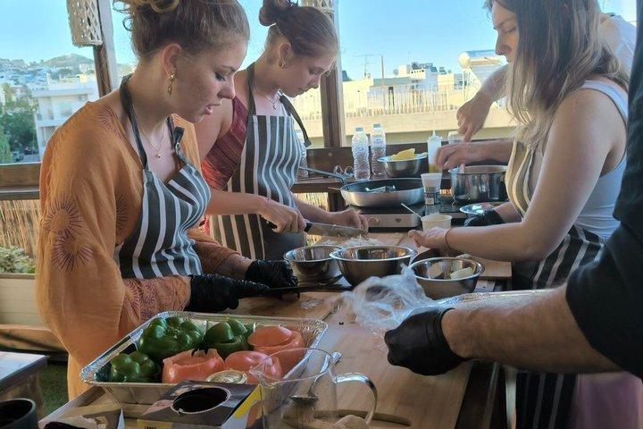 Cooking Class & Dinner at a Roof Garden in Athens