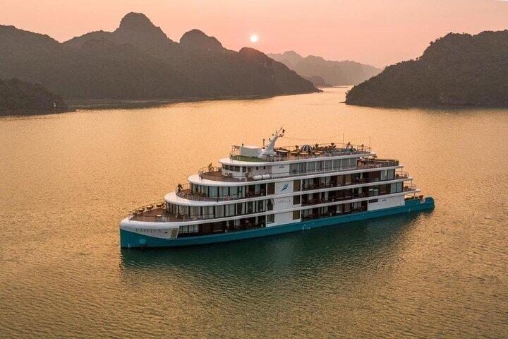 Capella Cruise Halong Bay and Lan Ha Bay 2D1N Tour from Ha Noi