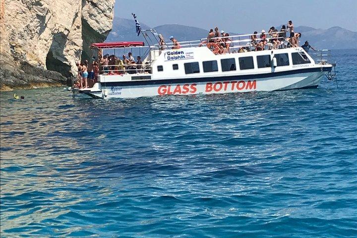 From Alykes Alykanas Boat Tour to Shipwreck Beach and Blue Caves