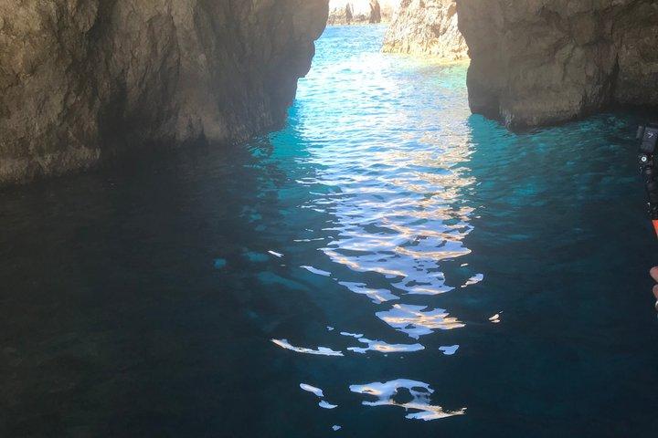 From Alykes Alykanas Boat Tour to Shipwreck Beach and Blue Caves