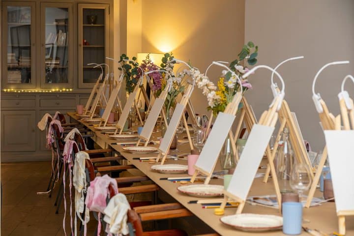 Painting&Wine Workshop - Creative Painting Experience in Paris