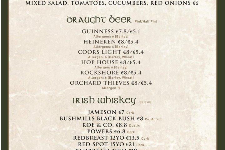 Belvedere Irish Night Show, Dance and Traditional 3-Course Dinner