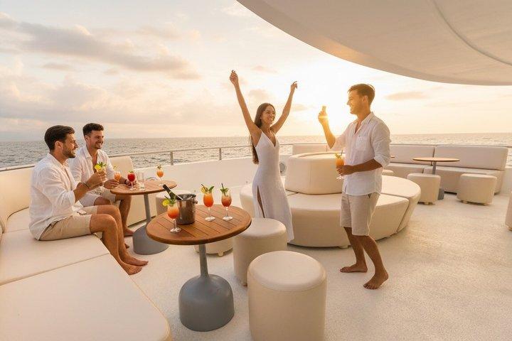 Luxury 100ft Catamaran Sunset Dinner and Entertainment Cruise