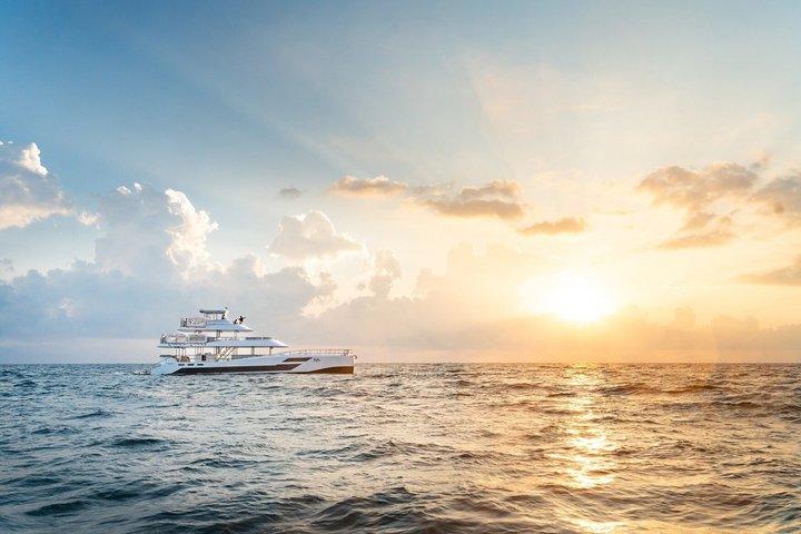 Luxury 100ft Catamaran Sunset Dinner and Entertainment Cruise