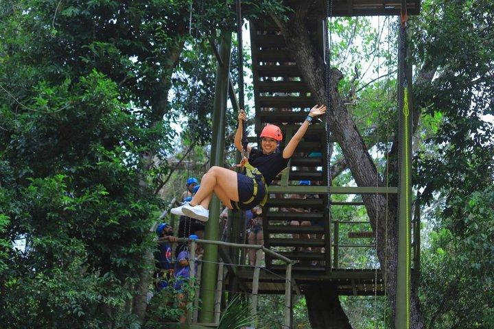 Unforgettable Zipline experience with cenote, snack and transport