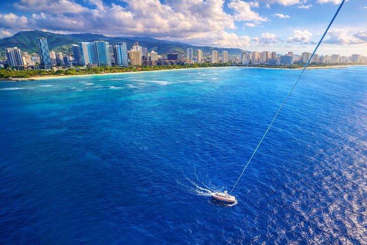 Parasailing in Waikiki from Oahu Hawaii