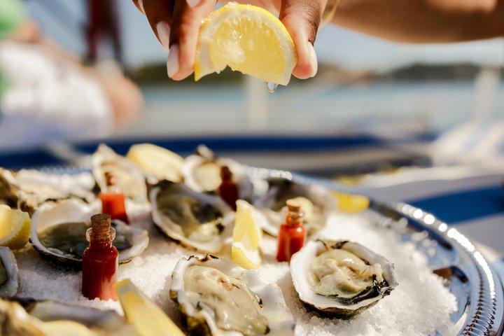 Oyster Tasting Sailboat Tour in Lisbon with Green Wine