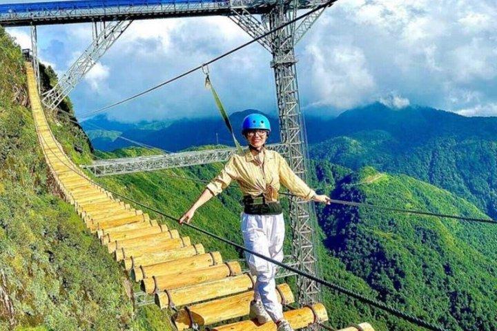 Sapa Glass Bridge, Silver Waterfall & O Quy Ho Pass Half-Day Tour