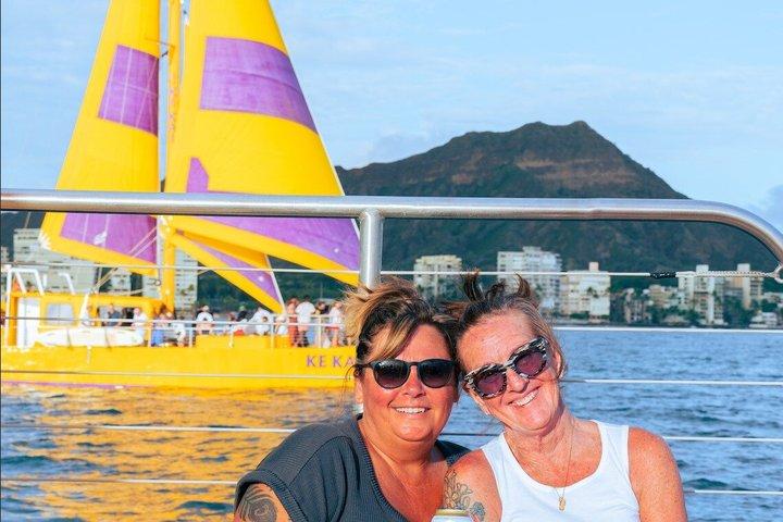 Waikiki Beach Sunset Sail on Ke Kai Catamaran