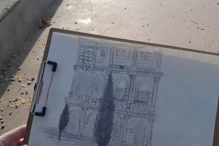 See the Colosseum Differently: Relax and Sketch