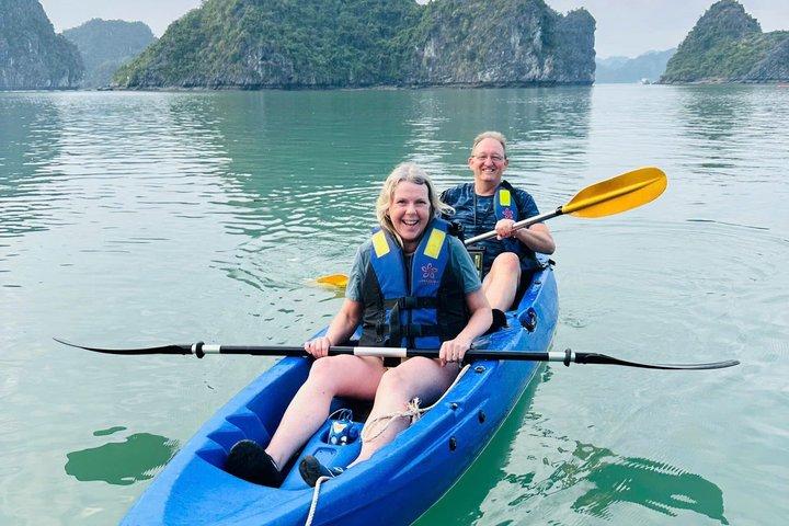 Ha Long Bay Luxury Cruise: Limousine, Kayak, Buffet, Cave, Beach
