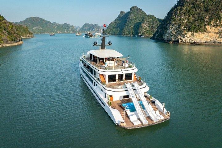 Hanoi: Hera Luxury 5-Star Day Cruise through Ha Long & Lan Ha Bay
