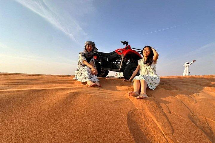 Dubai Premium Desert Safari with QuadBike Ride BBQ Dinner & Shows