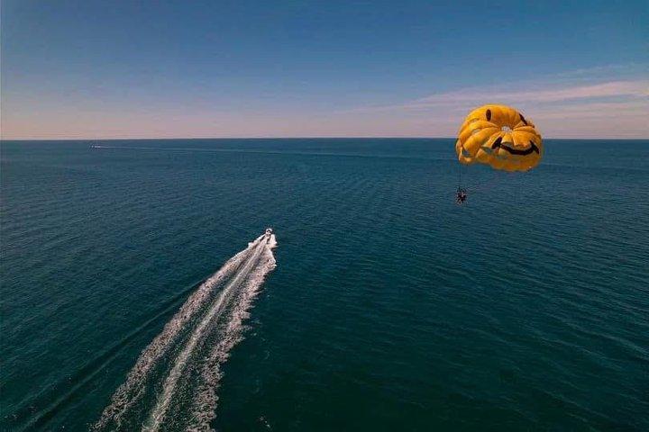 Parasailing Adventure Over Shell Island in Panama City Beach