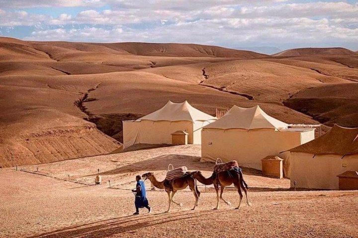 Marrakech: Camel Ride and Sunset & Dinner Show in Agafay Desert