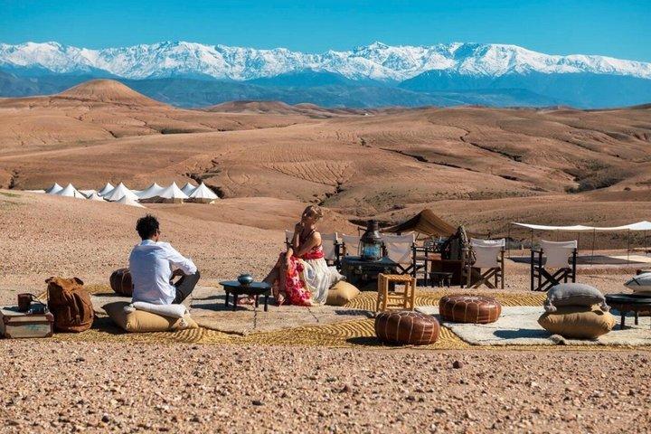 Marrakech: Camel Ride and Sunset & Dinner Show in Agafay Desert