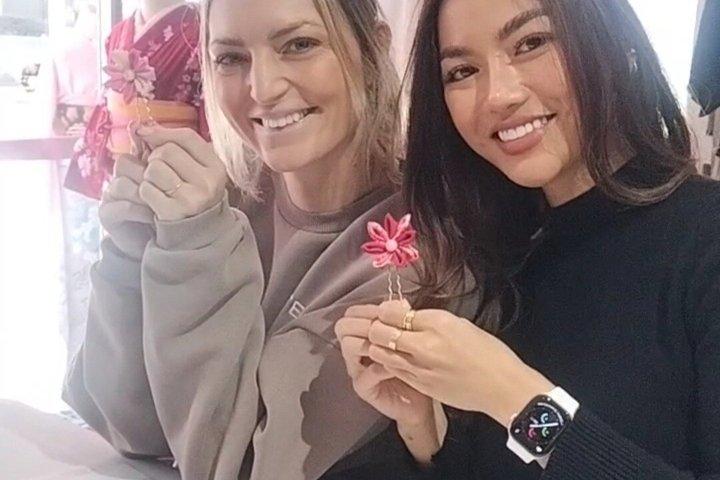 Real Kimono experience and Tsumami Kanzashi Workshop