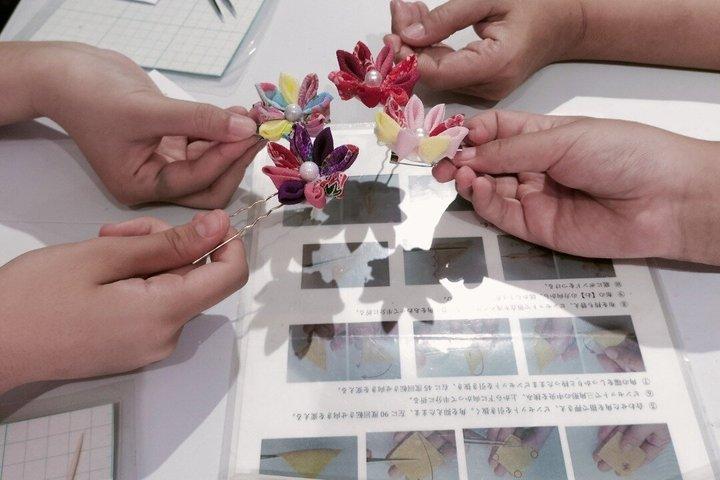 Real Kimono experience and Tsumami Kanzashi Workshop
