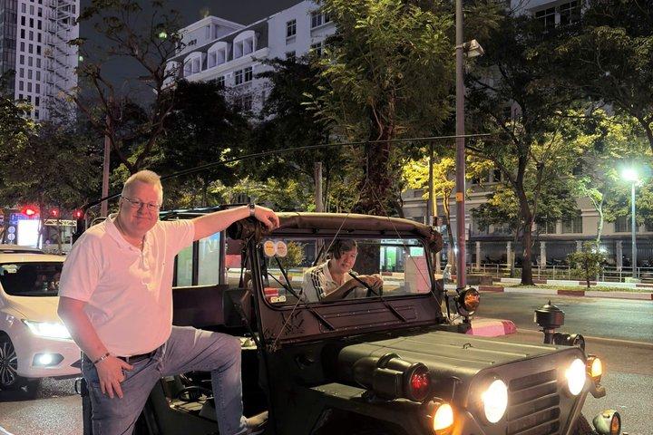 Authentic Saigon Street Food Tour by US Army Jeep or Motorbike