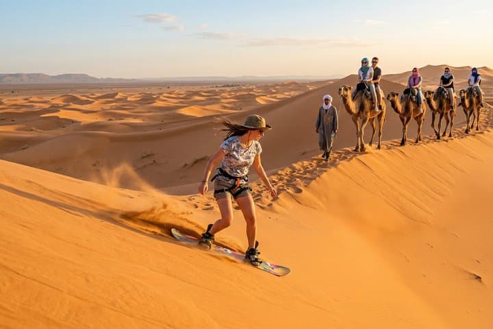 AgadiR: Sandboarding Guided Group Experience & Sunset Camel Ride