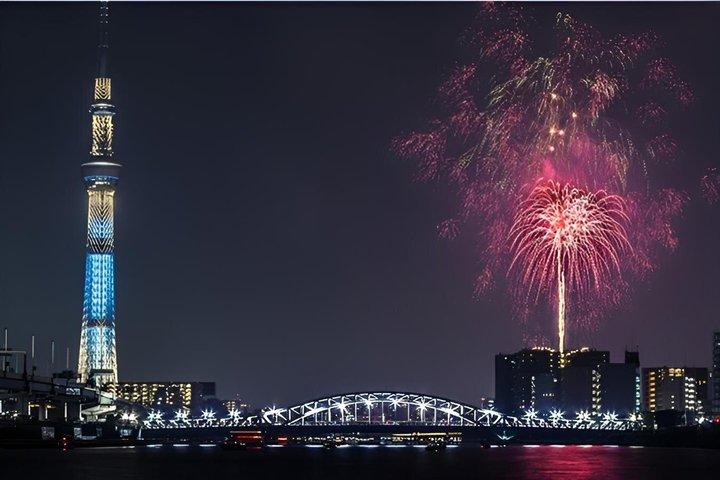 Tokyo Sumida River Fireworks Cruise with Dinner