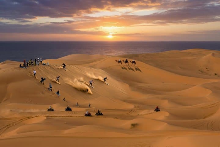 AgadiR: Sandboarding Guided Group Experience & Sunset Camel Ride