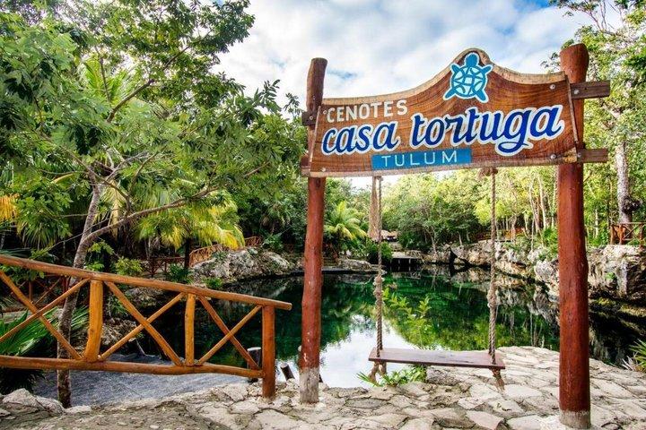 Eco Park Casa Tortuga Cenotes and Tulum Ruins! Riviera Maya Round Transportation
