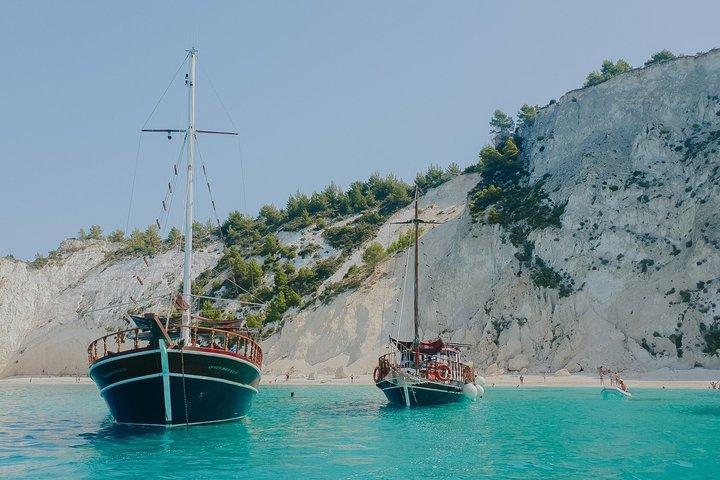 Kefalonia Boat Adventure Swimming and Traditional Greek Lunch