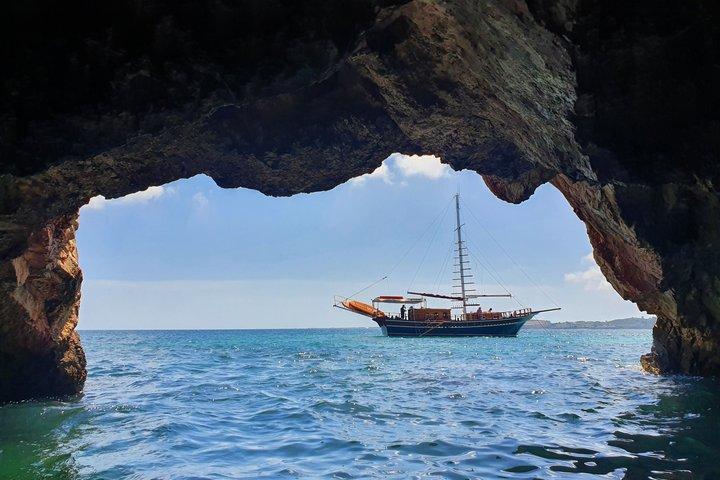 Kefalonia Boat Adventure Swimming and Traditional Greek Lunch