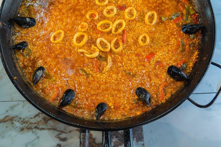 Paella Class with Unlimited Wine Churros and Hot Chocolate.
