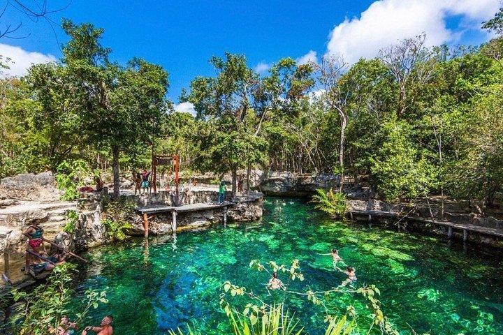 Eco Park Casa Tortuga Cenotes and Tulum Ruins! Riviera Maya Round Transportation