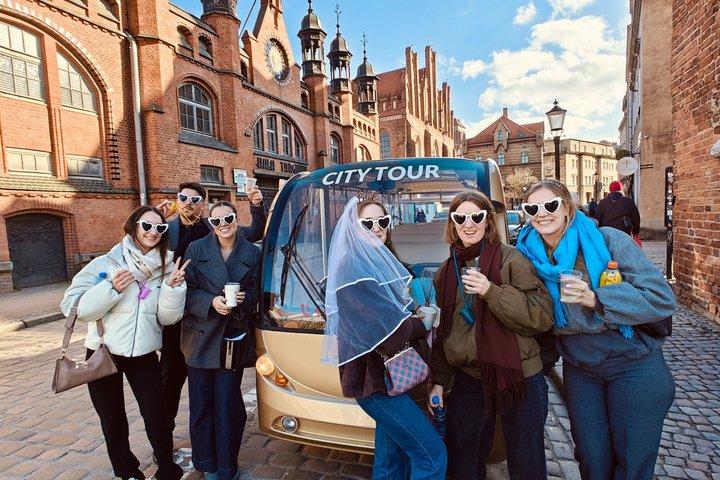 Gdansk: City Tour Sightseeing LIVE/AUDIO by Golf Cart Local Guide