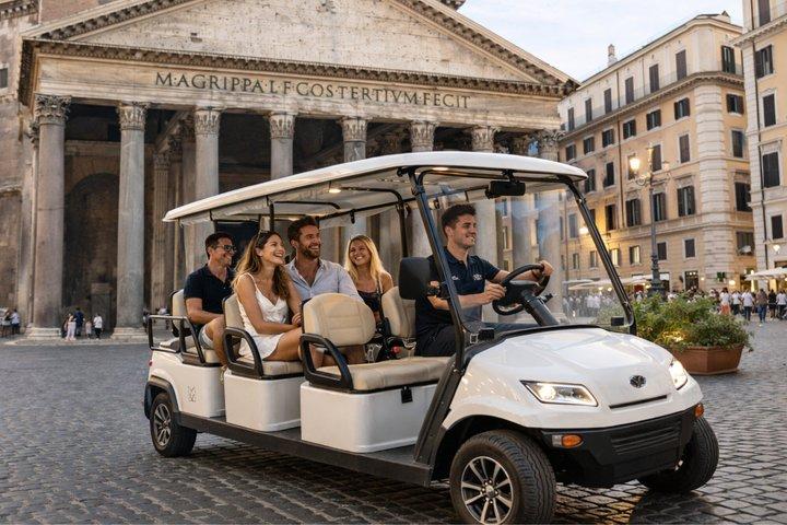 Private Panoramic Rome Golf Cart Tour with Pantheon Entry