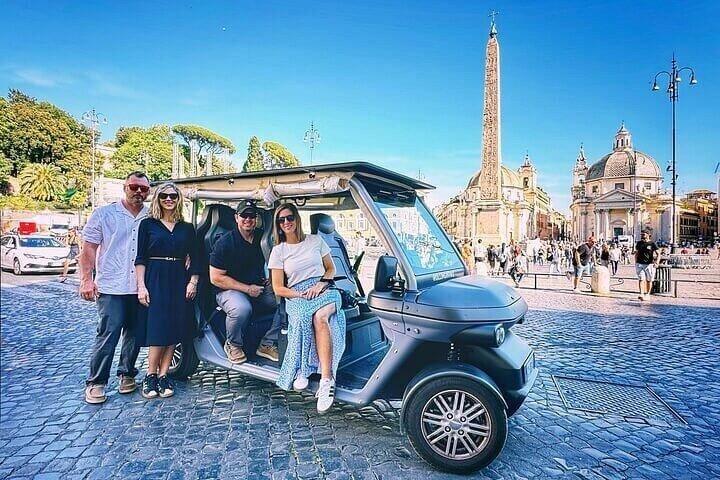 Private Panoramic Rome Golf Cart Tour with Pantheon Entry