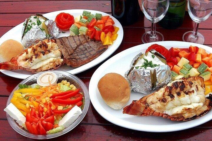 Cancun Romantic Lobster Dinner at Lagoon (sunset and night)