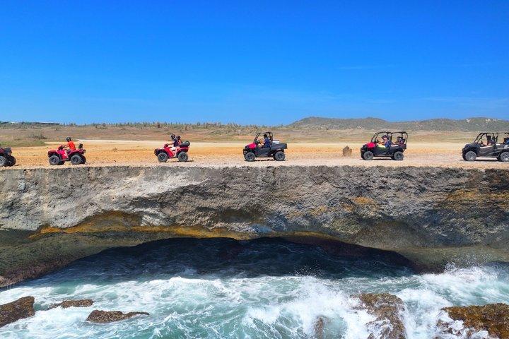 Aruba UTV, ATV Adventure to Beach with cliff jumping
