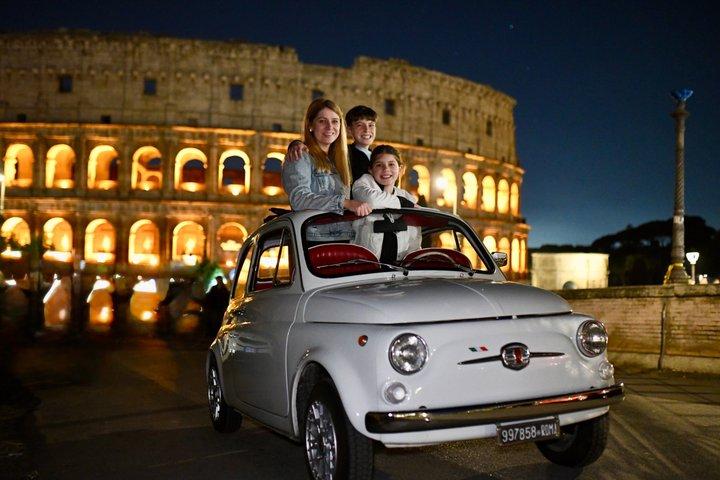 Rome Fiat 500 private experience, with a local photographer