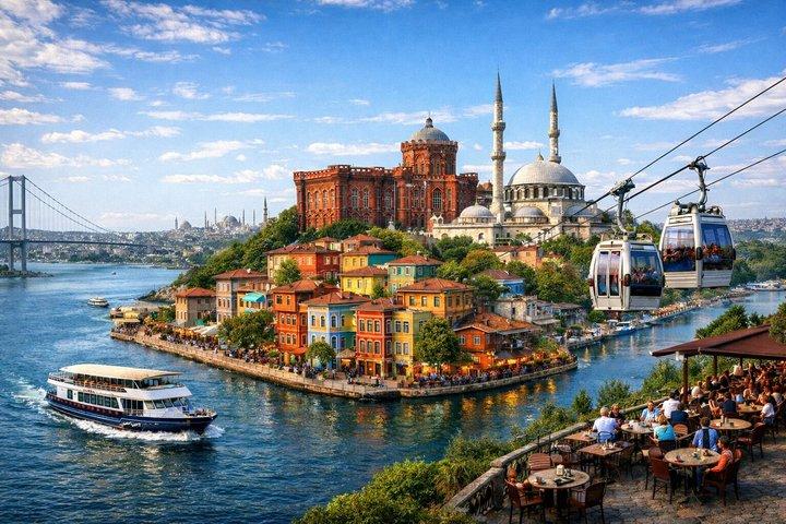Istanbul Balat Tour by Cable Car and Boat