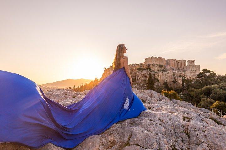 Athens Flowing Dress Photoshoot