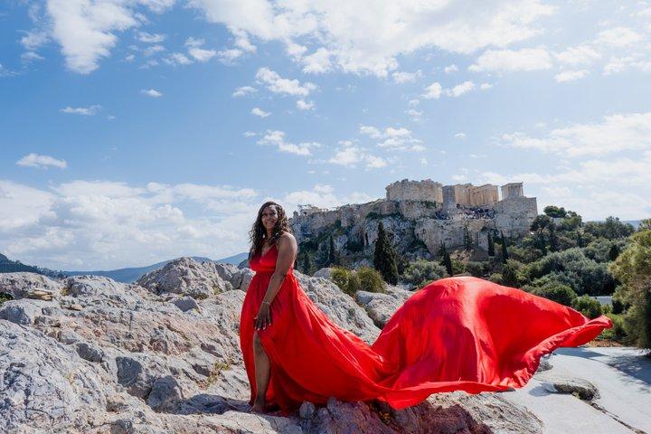 Athens Flowing Dress Photoshoot