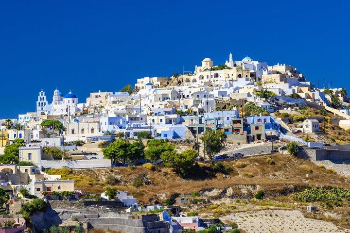 Archaeological Bus Tour to Akrotiri Excavations & Red Beach
