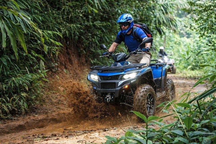 Combo: Seaview Zipline 10 Cable Tree Bridge Bar & 2-Hour ATV Ride