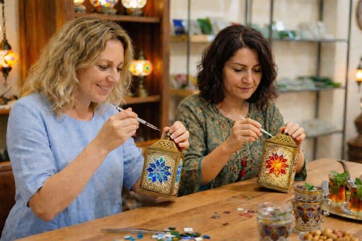 Moroccan Glass Mosaic Lamp Workshop with Tea and Pastries