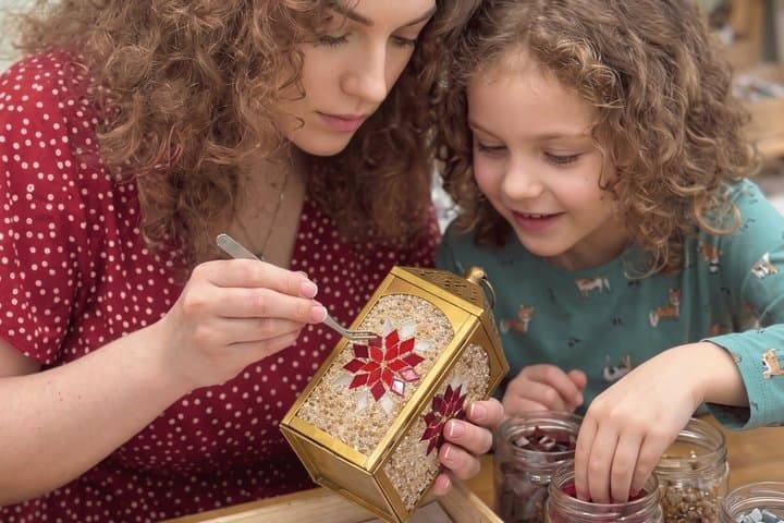 Moroccan Glass Mosaic Lamp Workshop with Tea and Pastries