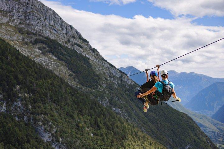 Thrilling Zipline Adventure in Bovec's Julian Alps