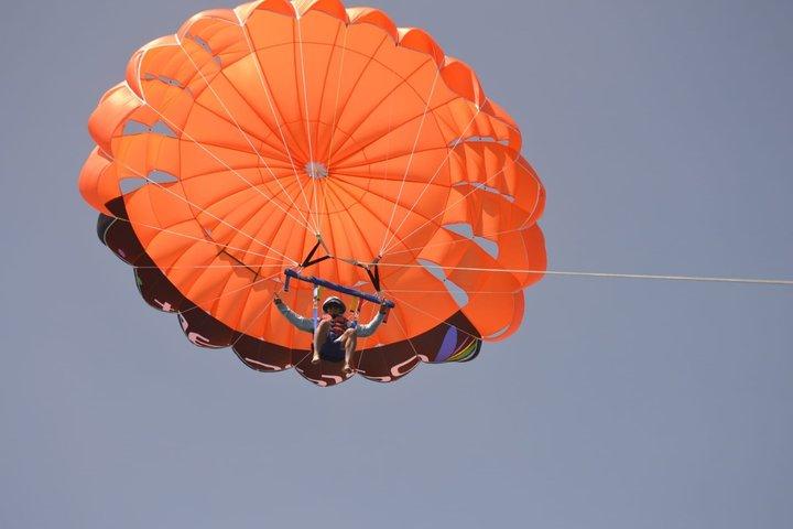 Parasailing about the Dunes of Maspalomas