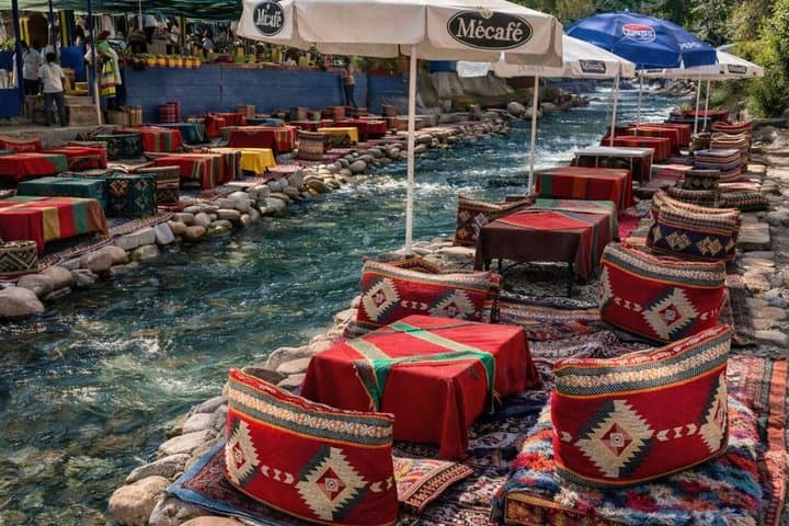 Marrakech Ourika Falls Riverside Lunch with Anima Garden Day Tour