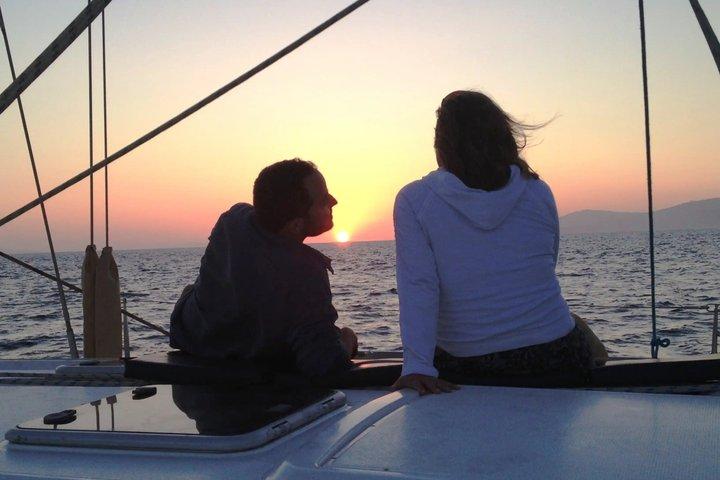 Mykonos Sunset Cruise to Rhenia, 3D Self-Tour of Delos, Dinner